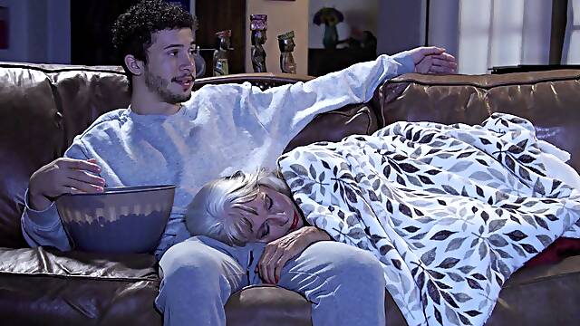 Sensual scenes of old young porno with a cougar mature craving dick more than ever