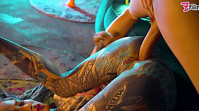 Tattooed Girl Caught by Guard and Faces Off Against BWC
