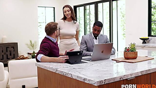 Slutty Cheating Housewife Bella Rolland Bends Over F