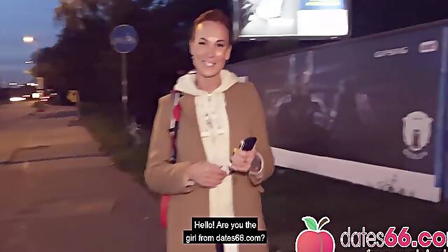 Redhead Kessie Shy Banged Behind Billboard In The Middle Of Berlin! (english Full ) 25 Min