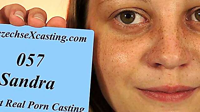 Shy girl at her first casting