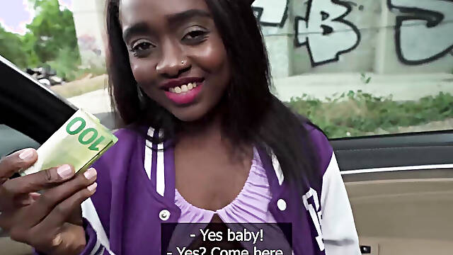 Hot ebony Blair Saenz is ready to to get fucked hard in exchange for cash