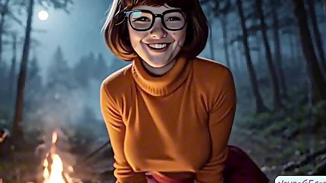 Daphne & Velma enthüllen das Spukgeheimnis und werden von begierigen Monstern hart gefickt
