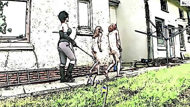 German domina Smokiing torments submissive male