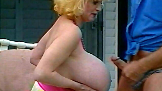 Slim busty mom gets fucked and covered in cum on her gigantic silicone tits