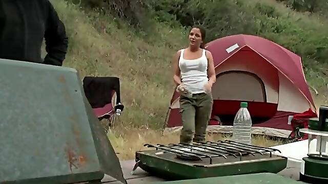Perky Slut Left In Wilderness To Be Gangbanged (full)