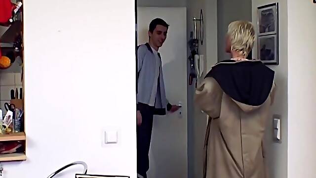 An Old German Granny Gets Her Tight Holes Smashed