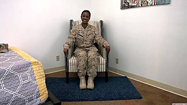 Soldier Gets Prick - Interracial