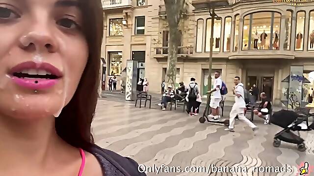 Banana Cumwalk Kinky Public Video