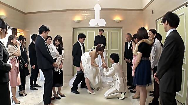 Best man takes bride in japanese wedding 1 - asian