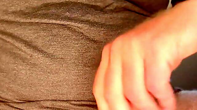 Hawt solo lascivious man masturbates dick loudly