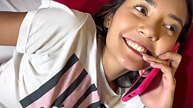 Ally screws me whilst Im talking on the phone with my boyfriend-ALLSION ENCHANTING