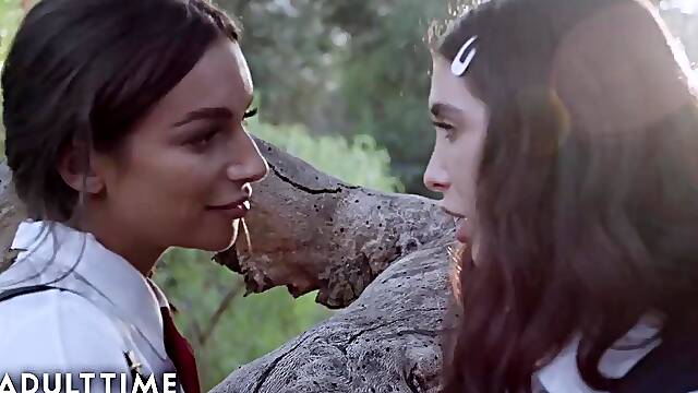 Aroused cuties who arent lesbos are making love in the bedroom, in the late afternoon