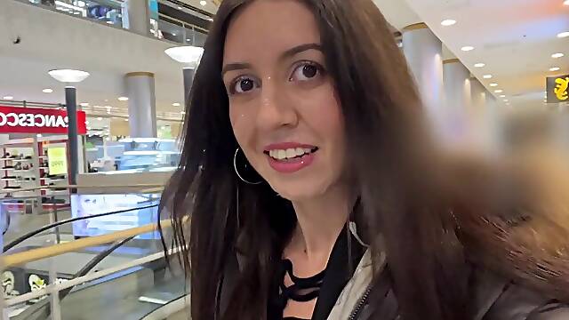 Cumwalk in Public Shopping Mall