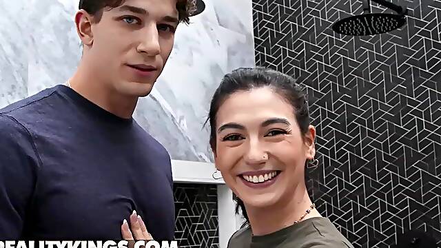REALITY KINGS - Megan Mistakes Gets Her Vagina Stretched And Pounded By Parker Whilst Her Stud Films