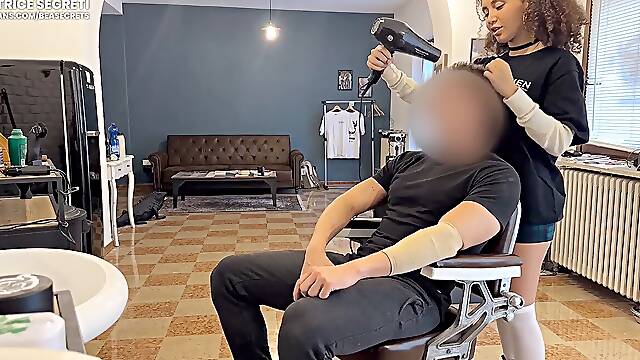 HE CUMS IN THE mouth BY THE BARBERSHOP, I hopped on his trouser snake