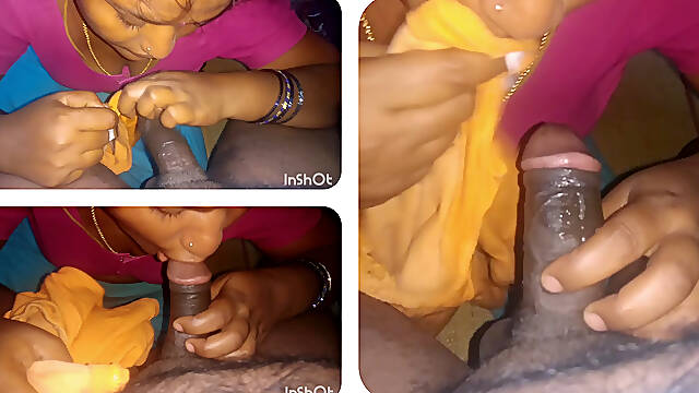 Hot tamil housewife blowjob in young man cock
