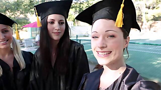 College cuties get naughty in nature's playground