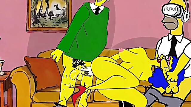 Virtual hookup For A cuckold hubby. Cartoon Parody of the Simpsons