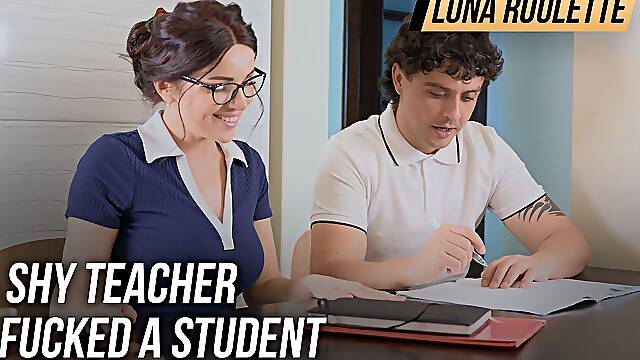 Shy teacher fucked a student