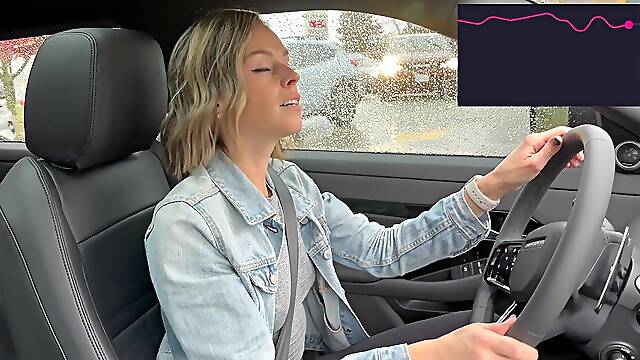 Cumming Hard Drive Thru with Lush Remote Controlled Vibrator