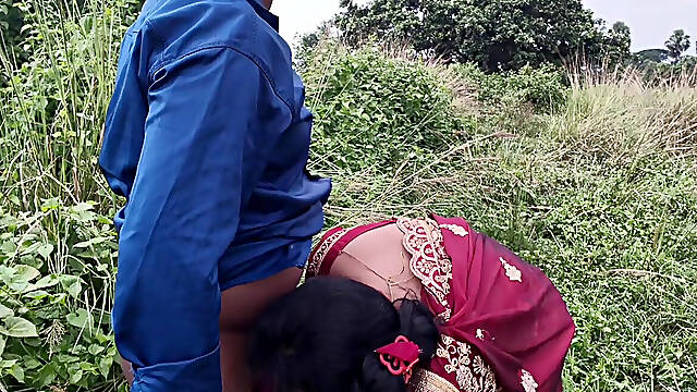 Odia Village House Wife Hard - Core Fuck with Her Boyfriend in Forest, Odia Wife Sex in Outdoor Forest