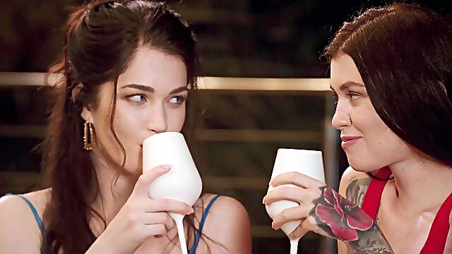 Dirty in the deep end: Misha, Alberto & Evelyn's steamy threesome by the pool